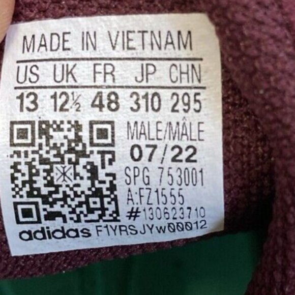 Adidas Icon 7 Metal Baseball Cleats Mens Size 13 Burgundy Red White FZ1555 New - Picture 10 of 11